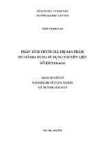 Luận án phân tích chuỗi giá trị sản phẩm đồ gỗ gia dụng sử dụng nguyên liệu gỗ keo (acacia)