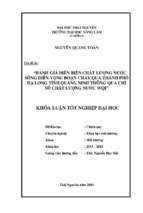 Đánh giá diễn biến chất lượng nước sông diễn vọng đoạn chảy qua thành phố hạ long tỉnh quảng ninh thông qua chỉ số chất lượng nước wqi giai đoạn 2013   2014.