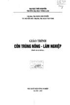 Giáo trình côn trùng nông   lâm nghiệp.