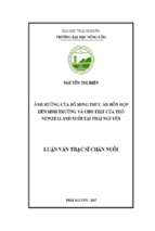 Ảnh hưởng của các mức bổ sung thức ăn hỗn hợp đến sinh trưởng và cho thịt của thỏ new zealand nuôi tại thái nguyên