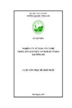 Nghiên cứu sử dụng vỏ cà phê trong hỗn hợp thức ăn nuôi bò vỗ béo tại nông hộ