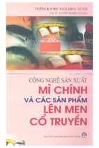 Giáo trình công nghệ sản xuất mì chính và các sản phẩm lên mêm cổ truyền