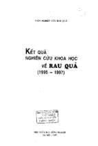 Kết quả nghiên cứu về rau quả.