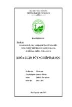 Đánh giá hiệu quả và định hướng sử dụng đất nông nghiệp trên địa bàn xã xuân quang, huyện bảo thắng, tỉnh lào cai.