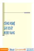 Công nghệ sản xuất rượu vang.