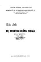 Giáo trình thị trường chứng khoán.