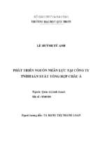 Phát triển nguồn nhân lực tại công ty tnhh sản xuất tổng hợp châu á