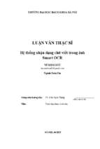 Hệ thống nhận dạng chữ viết trong ảnh smartocr