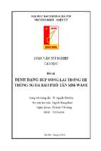 Định dạng búp sóng lai trong hệ thống 5g đa bào phổ tần mm wave