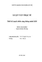 Thiết kế mạch chiếu sáng thông minh led