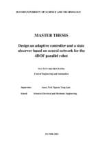 Design an adaptive controller and a state observer based on neural network for the 4dof parallel robot