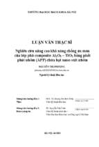 Nghiên cứu nâng cao khả năng chống ăn mòn của lớp phủ composite al2o3   tio2 bằng phốt phát nhôm (app) chứa hạt nano oxit nhôm
