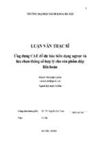 Ứng dụng cae để dự báo biến dạng ngược và lựa chọn thông số hợp lý cho sản phẩm dập liên hoàn
