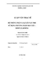 Hệ thống phân loại lỗi nan tre sử dụng phương pháp học sâu   deep learning