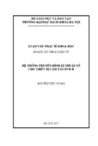 Hệ thống truyền hình kỹ thuật số cho thiết bị cầm tay dvb h
