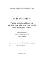 Phương pháp lặp giải một lớp bất đẳng thức biến phân tách hai cấp trong không gian hilbert