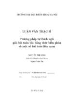 Phương pháp tự thích nghi giải bài toán bất đẳng thức biến phân và một số bài toán liên quan