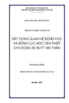 Xây dựng quan hệ động học và động lực học cần thiết kế cho đoàn xe buýt hai thân