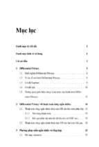 Ứng dụng differential privacy trong các thuật toán học máy