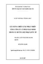 Xây dựng chiến lược phát triển tổng công ty cổ phần bảo minh trong xu hướng hội nhập quốc tế