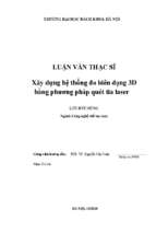 Xây dựng hệ thống đo biên dạng 3d bằng phương pháp quét tia laser 319878