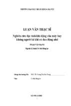 Tính toán thiết kế bộ thí nghiệm cho máy bay trực thăng không người lái