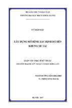 Xây dựng mô hình xác định độ bền khung xe tải