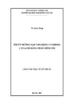 Tối ưu đường nạp cho động cơ diesel 1 xylanh bằng phần mềm cfd