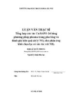 Tổng hợp xúc tác cusapo 34 bằng phương pháp plasma trong pha lỏng và đánh giá hiệu quả xử lý nox cho phản ứng khử chọn lọc có xúc tác với nh3