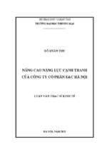 Nâng cao năng lực cạnh tranh của công ty cổ phần e&c hà nội