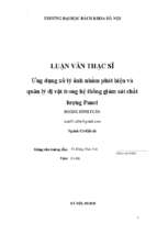 Ứng dụng xử lý ảnh nhằm phát hiện và quản lý dị vật trong hệ thống giám sát chất lượng panel