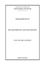 Đào tạo nhân lực tại ủy ban dân tộc