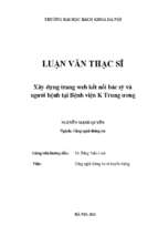 Xây dựng trang web kết nối bác sỹ và người bệnh tại bệnh viện k trung ương