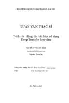 Trích rút thông tin văn bản sử dụng deep transfer learning