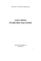 Giáo trình xã hội học đại cương