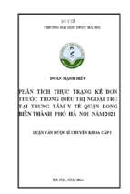 Phân tích thực trạng kê đơn thuốc trong điều trị ngoại trú tại trung tâm y tế quận long biên thành phố hà nội năm 2021