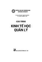 Giáo trình kinh tế học quản lý