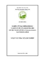 Nghiên cứu đặc điểm sinh học và một số yếu tố ảnh hưởng đến sâu đục ngọn lát hoa (chukrasia tabularis) tại tỉnh hòa bình