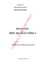 Bài giảng kế toán công 2