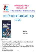 Truyền động điện trong kỹ thuật cơ khí