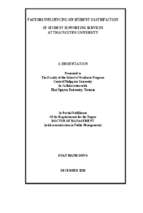 Factors in fluencing on student's satisfaction of student supporting services at thai nguyen university