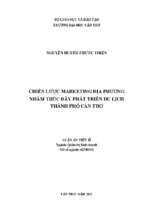 Chiến lược marketing địa phương nhằm thúc đẩy phát triển du lịch thành phố cần thơ
