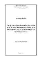 Yếu tố ảnh hưởng đến sự hài lòng khách hàng sử dụng thẻ ghi nợ nội địa tại ngân hàng thương mại cổ phần quân đội   chi nhánh thanh xuân