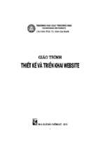 Giáo trình thiết kế và triển khai website