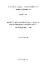 Nghiên cứu giải pháp quản lý chất lượng các dự án đầu tư xây dựng tại ban quản lý đầu tư và xây dựng thủy lợi 4 
