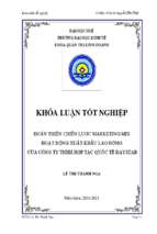 Hoàn thiện chiến lược marketing mix xuất khẩu lao động của công ty tnhh hợp tác quốc tế daystar