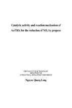 Catalytic activity and reaction mechanism of autio2 for the reduction of nox by propene