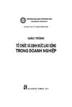 Giáo trình tổ chức và định mức lao động trong doanh nghiệp