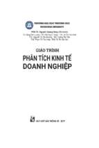 Giáo trình phân tích kinh tế doanh nghiệp