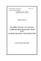 Đặc điểm lâm sàng, cận lâm sàng và kết quả phẫu thuật chửa vòi tử cung tại bệnh viện trung ương thái nguyên